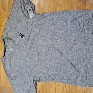 Mens, nylon, Penn State short sleeve grey t shirt, NWT